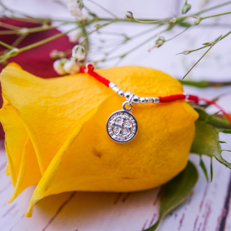 Pulsera mostacillas San Benito Colgante