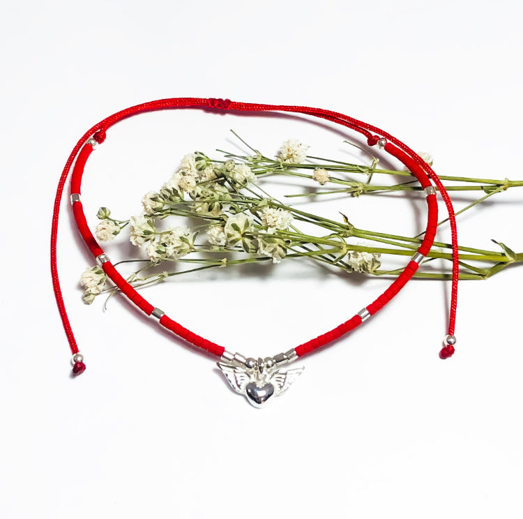 Pulsera Corazón con Alas