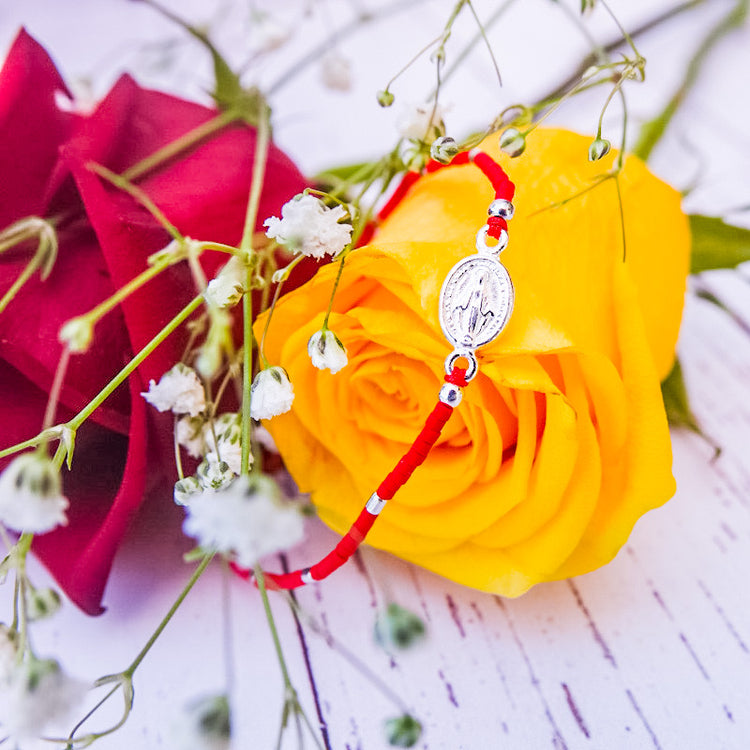 Pulsera Mostacillas Virgen de los rayos Conector