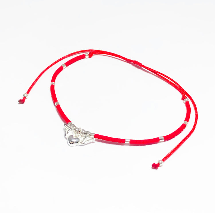 Pulsera Corazón con Alas