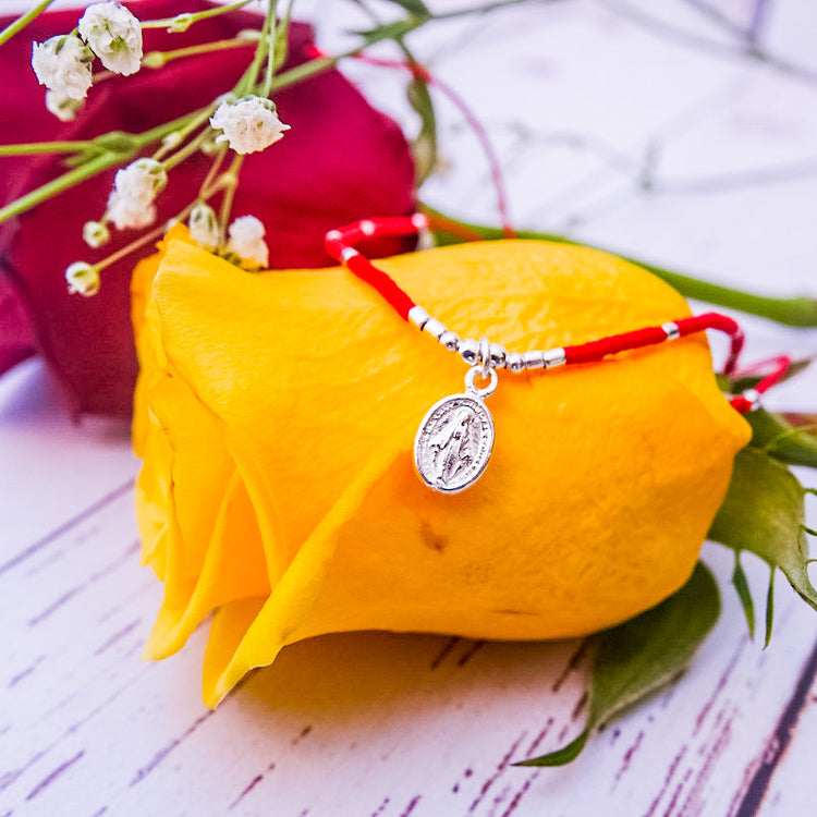 Pulsera Mostacillas Virgen de los rayos Colgante