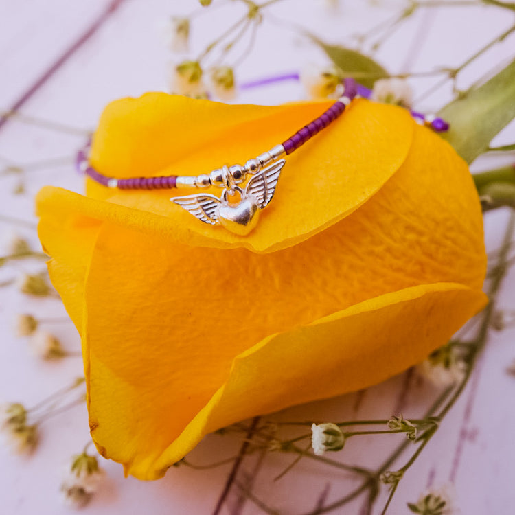 Pulsera Corazón con Alas