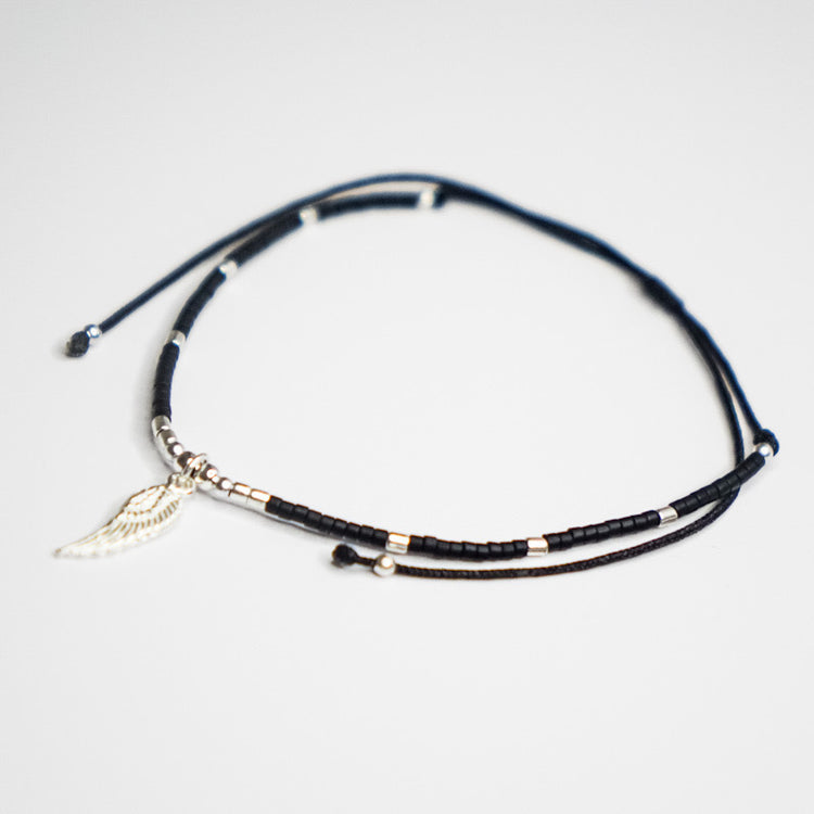 Pulsera Mostacillas alas de ángel